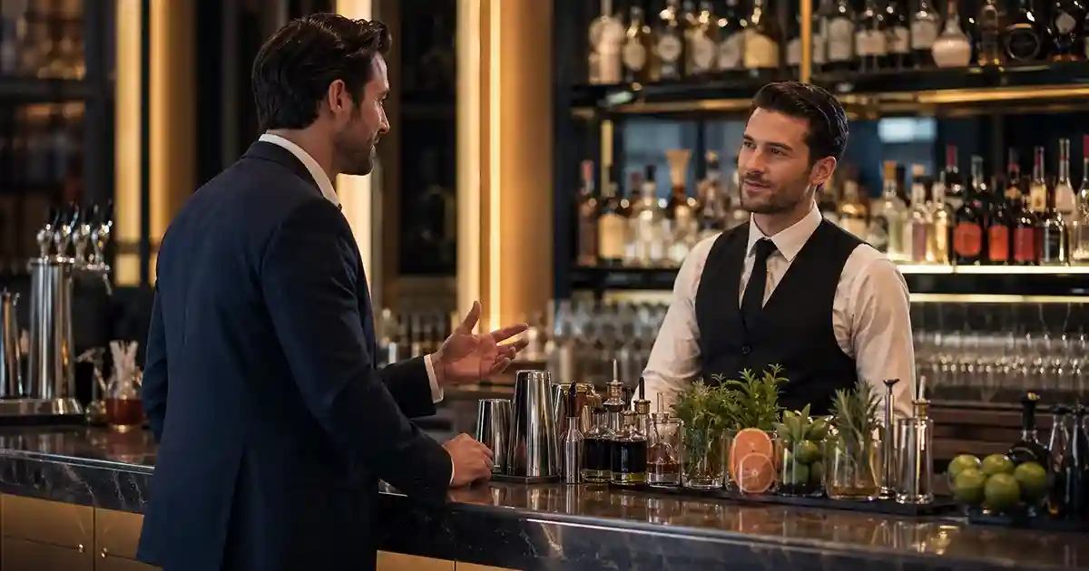 Ordering a Drink at Bar